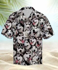 husky-dog-lovers-tropical-leaves